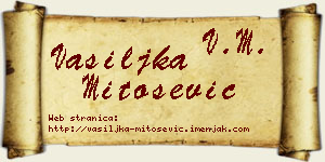 Vasiljka Mitošević vizit kartica